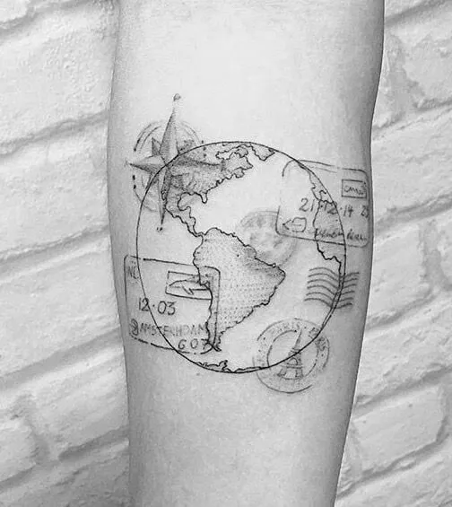 Los mejores tatuajes para amantes de los viajes