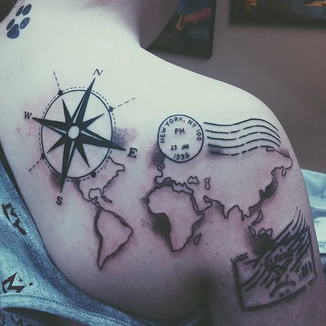 Los mejores tatuajes para amantes de los viajes