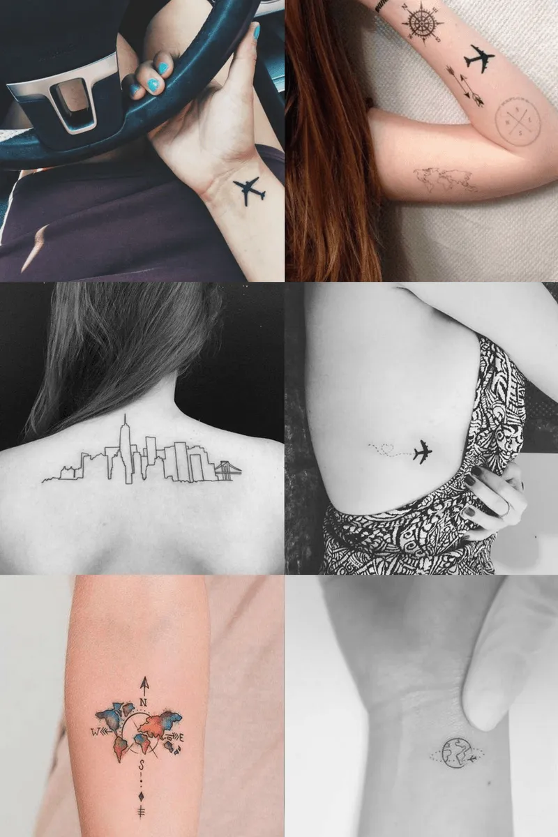 Los mejores tatuajes para amantes de los viajes
