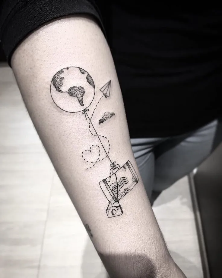Los mejores tatuajes para amantes de los viajes