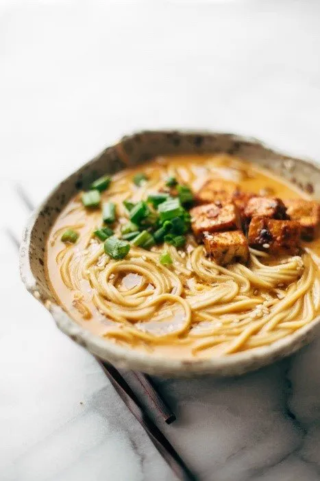 Receta Ramen picante con tofu